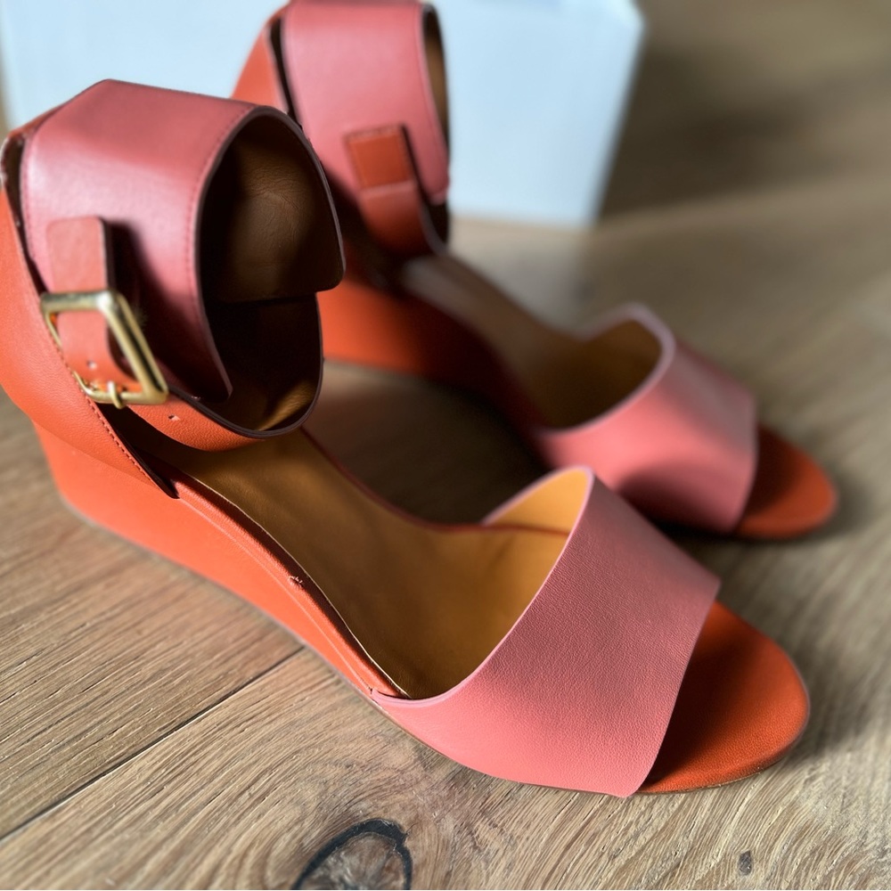 Chloe Wedge Ankle Strap Sandal 39 9